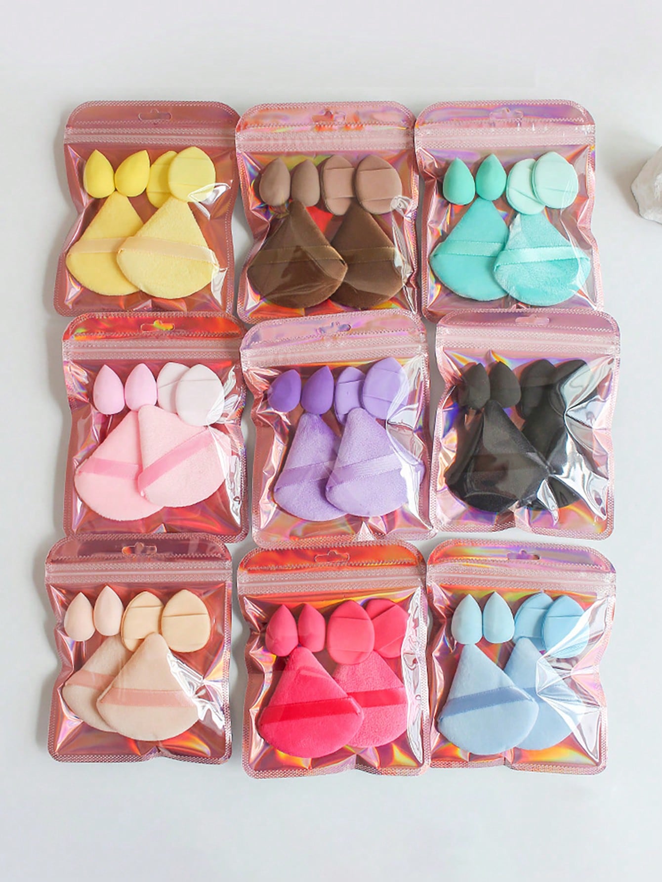 6Pcs Laser Bag Triangle Powder - Beauty Makeup Egg ulasan dan harga