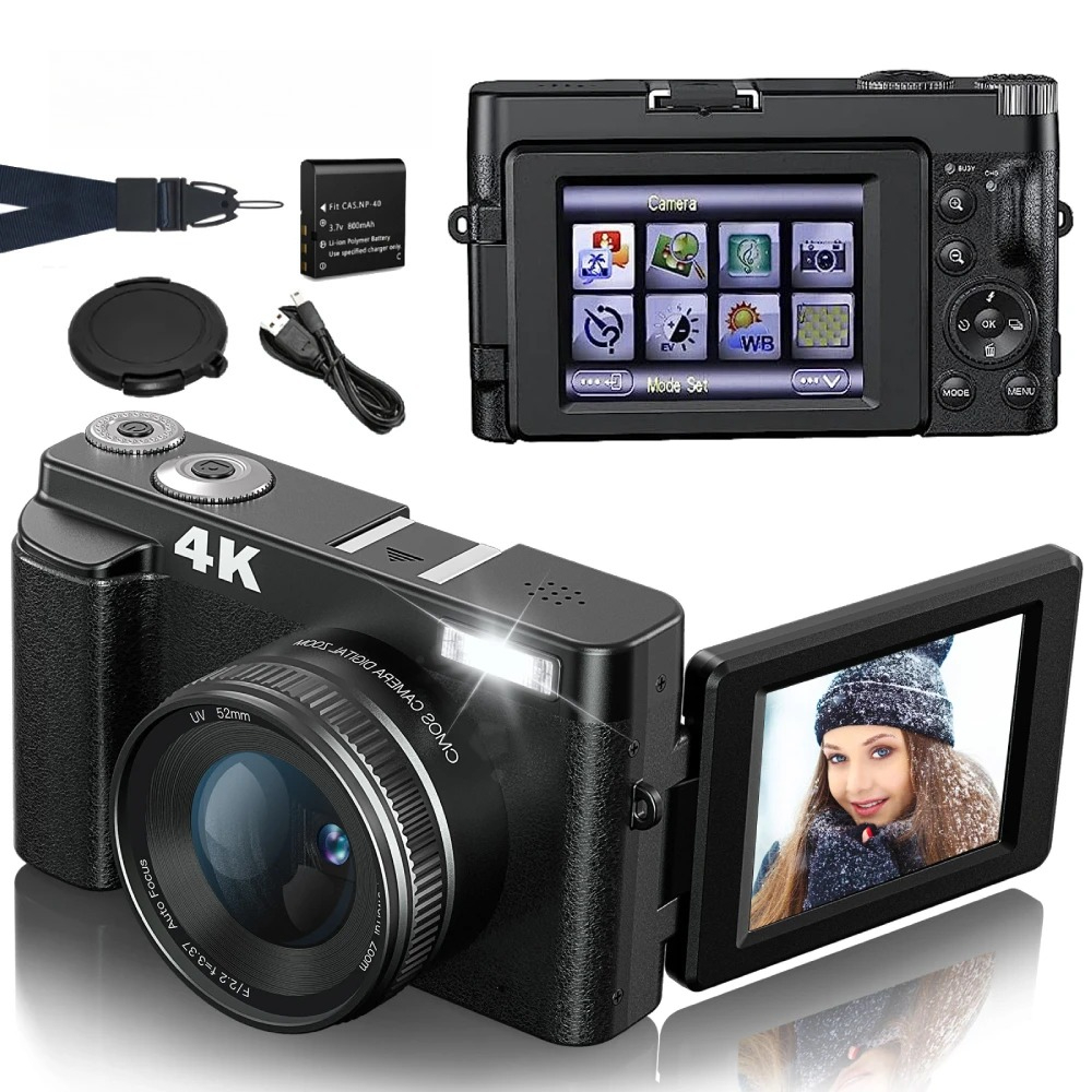 4K 48MP Compact Vlogging Camer - Beauty Makeup Camera ulasan dan harga