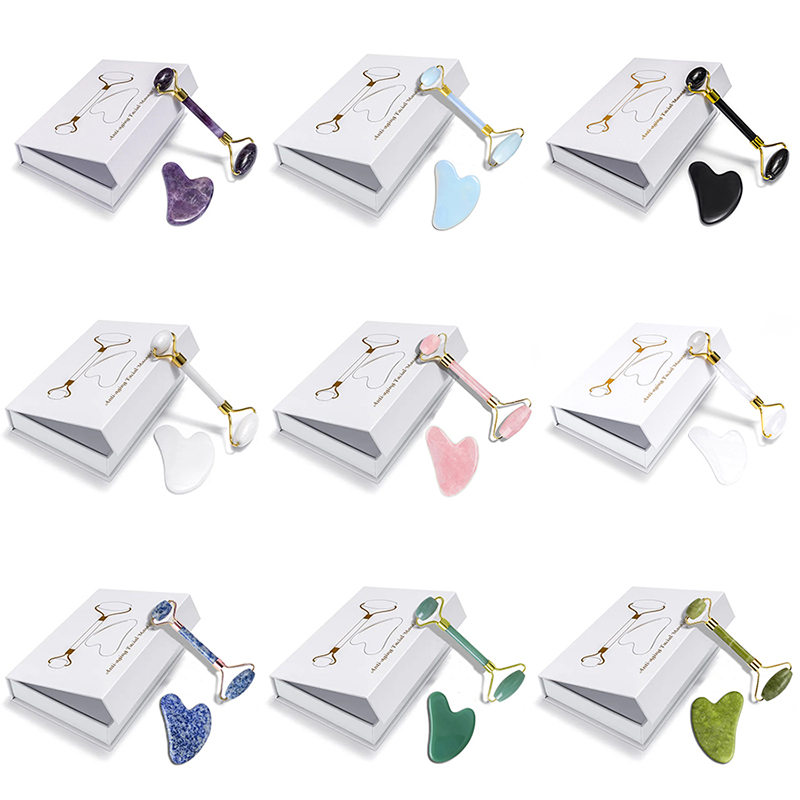 Rose Quartz Natural Jade Rolle - Jade Roller Gua Sha ulasan dan harga