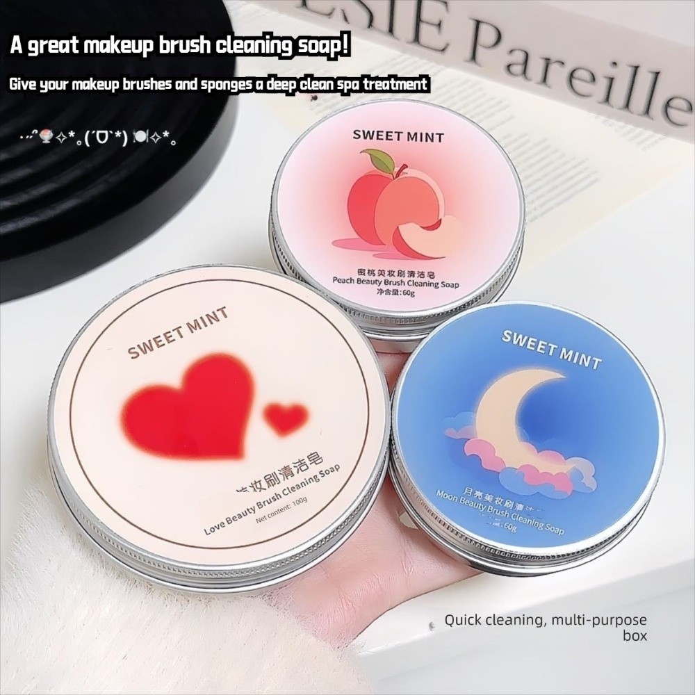Heart Shaped Makeup Brush Clea - Beauty Natural Makeup ulasan dan harga