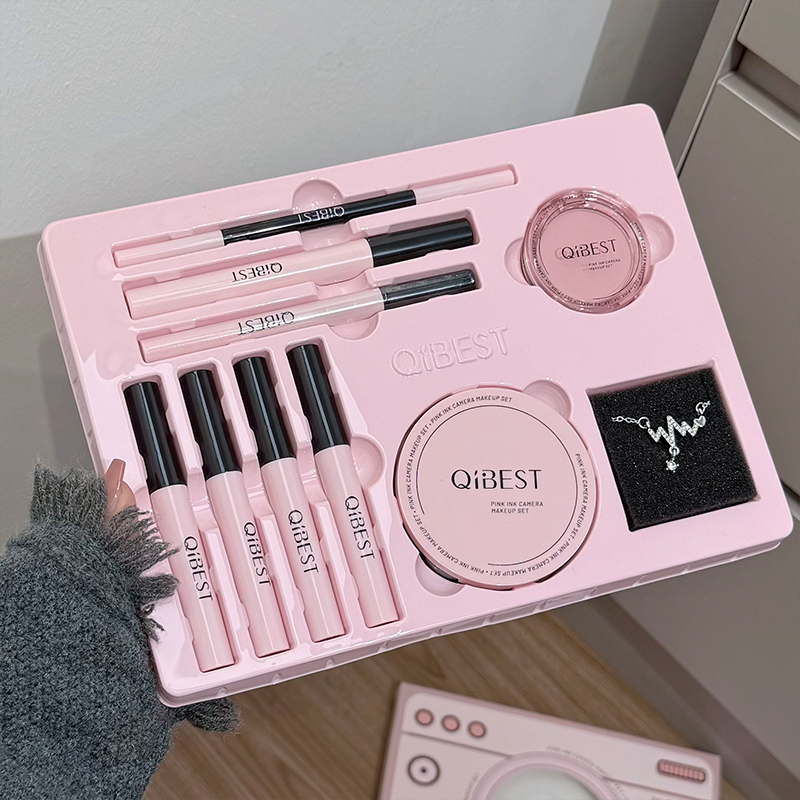 QIBEST Pink Camera Makeup Set  - Beauty Makeup Egg ulasan dan harga