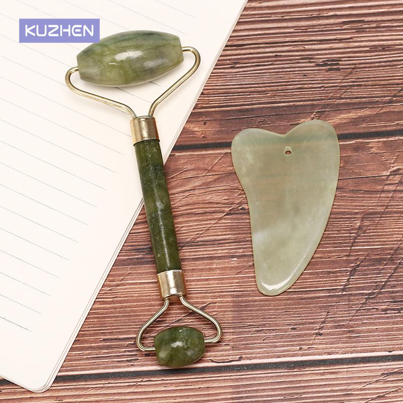 Facial Roller Natural Jade Qua - Jade Roller Gua Sha ulasan dan harga