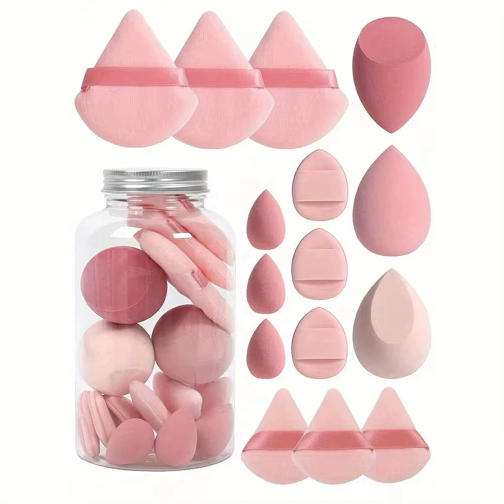 12/15Pcs Makeup Sponge Cosmeti - Jade Roller Gua Sha ulasan dan harga