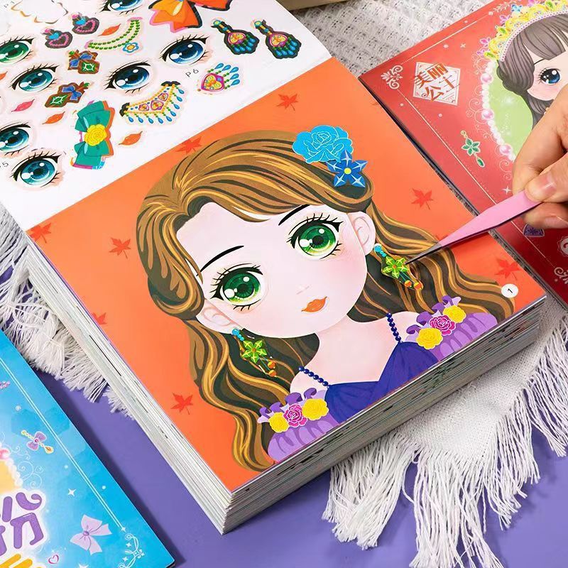 Princess Dress Up Sticker Book - Beauty Makeup Book ulasan dan harga
