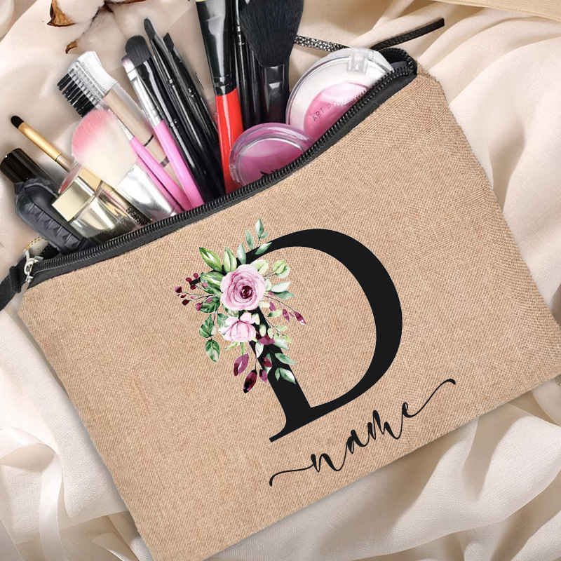 Linen Makeup Bag Customized Pe - Beauty Makeup Names ulasan dan harga