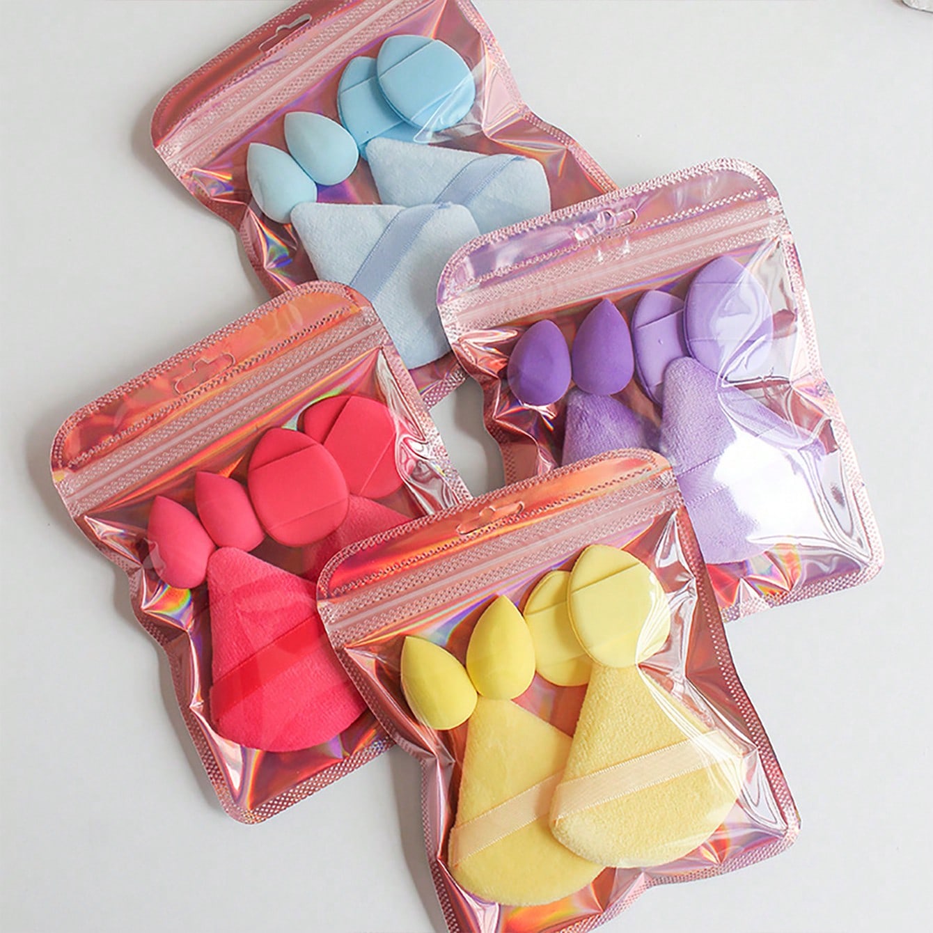 6Pcs Laser Bag Triangle Powder - Beauty Makeup Egg ulasan dan harga