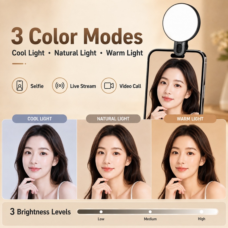 Portable RGB LED Fill Light Mi - Beauty Makeup Camera ulasan dan harga