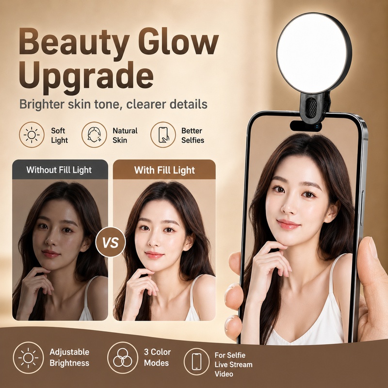 Portable RGB LED Fill Light Mi - Beauty Makeup Camera ulasan dan harga
