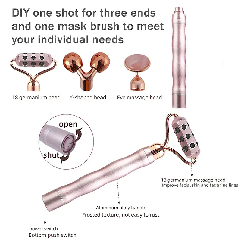 3 In 1 3D Roller Germanium Sto - Jade Roller Gua Sha ulasan dan harga