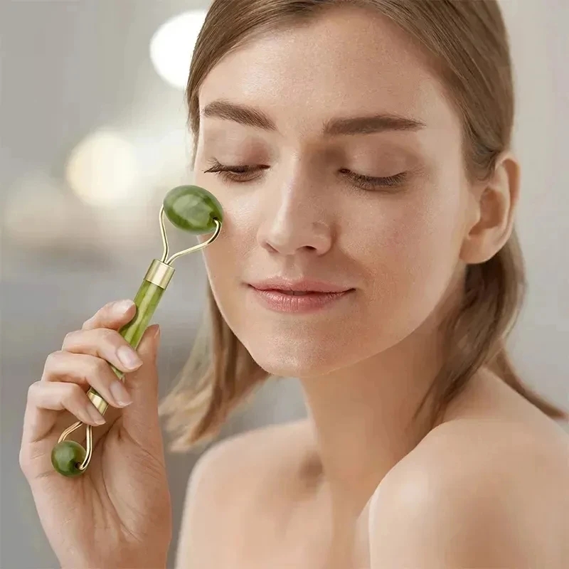 Rose Quartz Natural Jade Rolle - Jade Roller Gua Sha ulasan dan harga