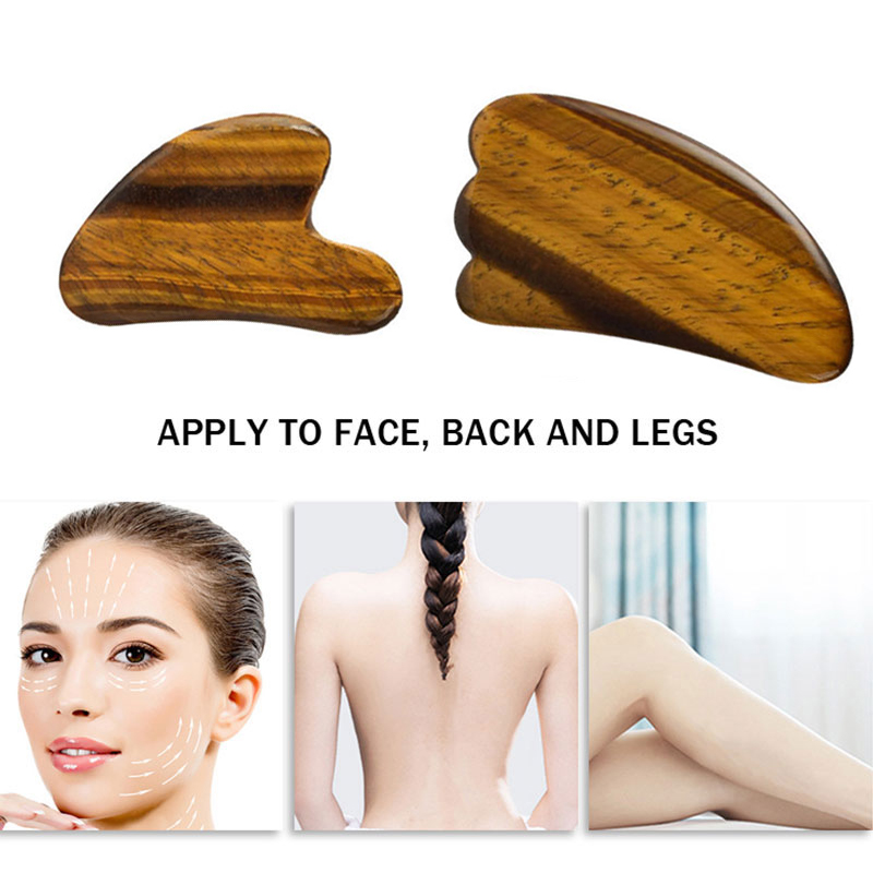 Natural Tiger Eye Jade Roller  - Jade Roller Gua Sha ulasan dan harga