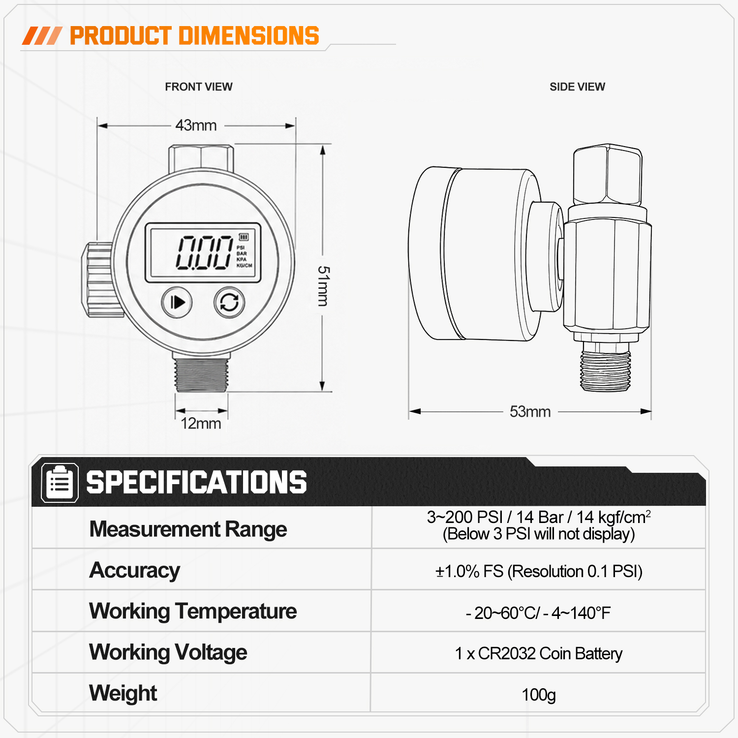 PORPHIS PDG-01 Digital Pressur - Setting Spray ulasan dan harga