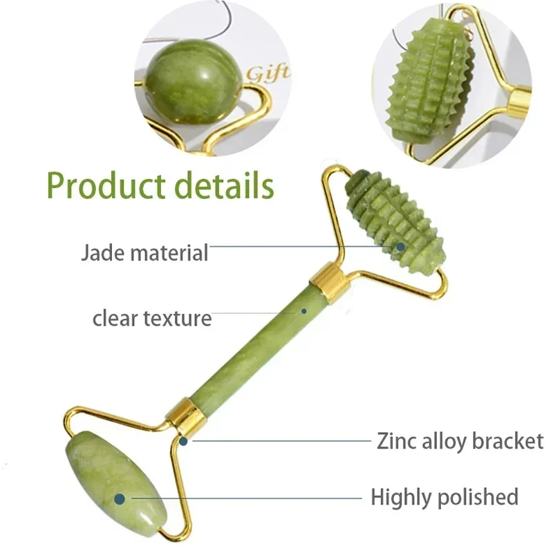 Natural Jade Roller Face Gua S - Jade Roller Gua Sha ulasan dan harga
